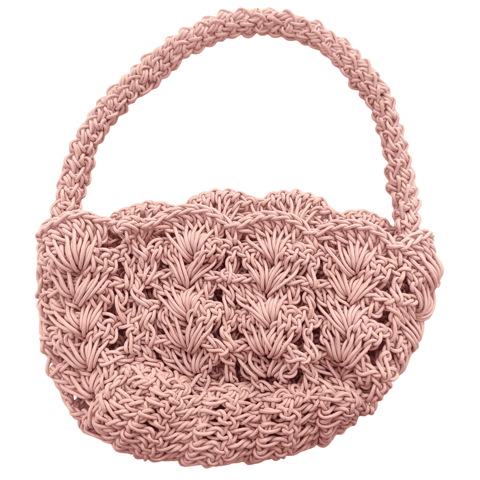 Blush Pink Macramé Handbag