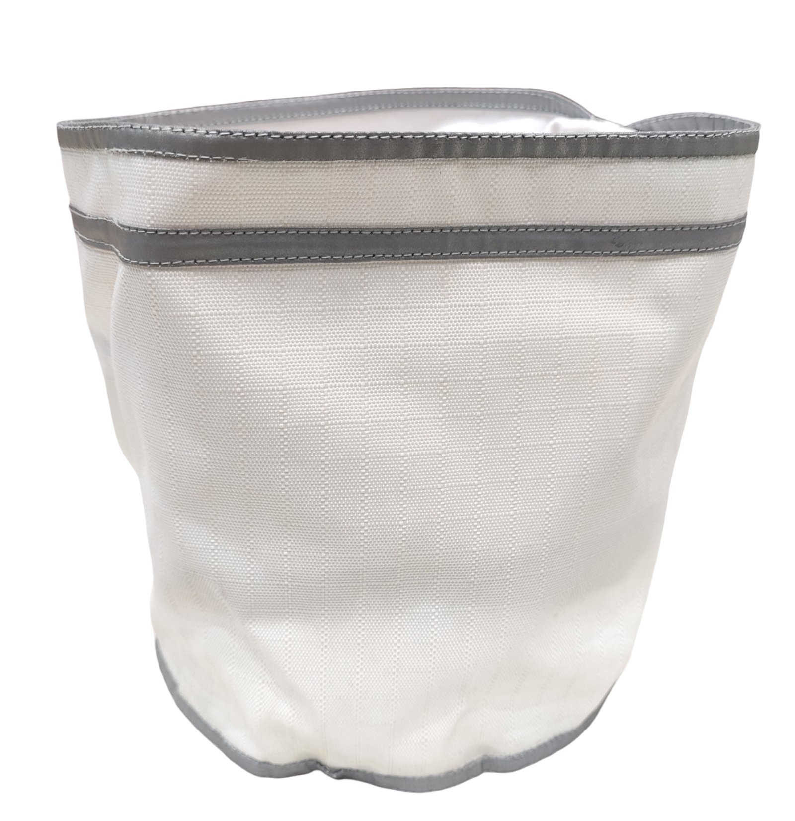 White Woven Canvas Storage Bucket
