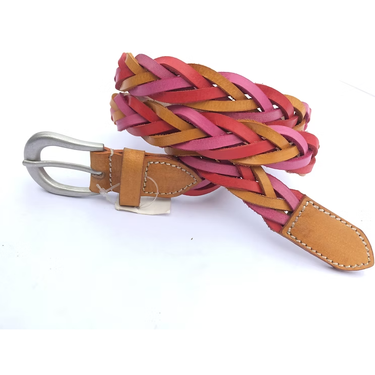 Sunset Orchard Multi-Tone Leather Braided Belt
