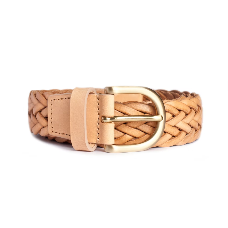 Natural Harvest Classic Leather Plait Belt