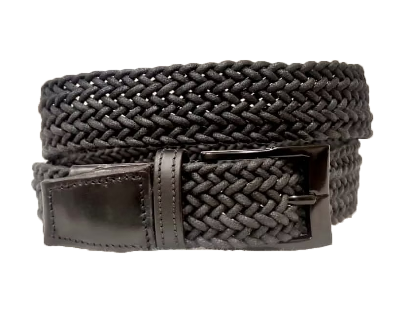 "Canyon Ridge" Herringbone Leather Plait Belt