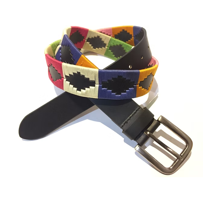 "Technicolor Pampa" Multi-Block Polo Belt