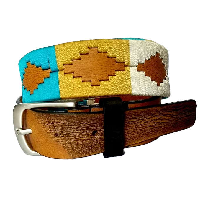 "Coastal Bloom" Tri-Tone Polo Belt