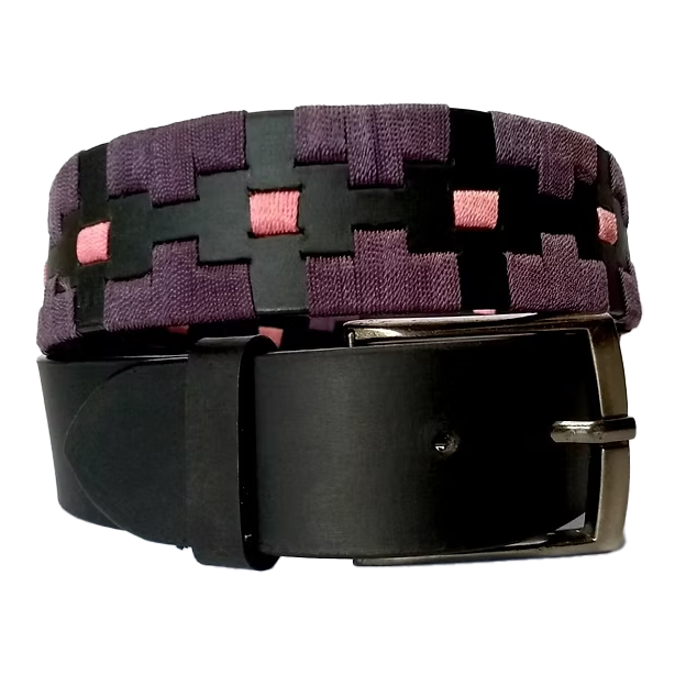 "Twilight Berry" Hand-Stitched Polo Belt