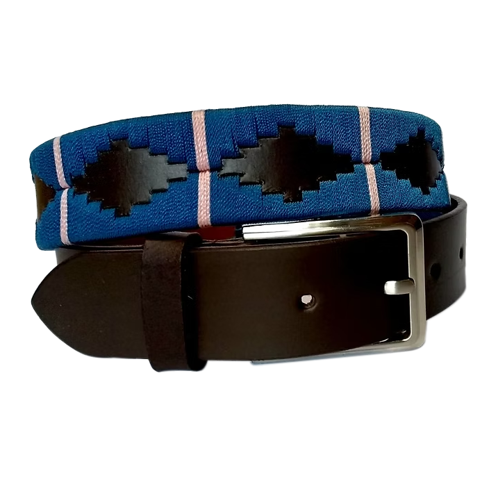 "Midnight Pinstripe" Hand-Stitched Polo Belt