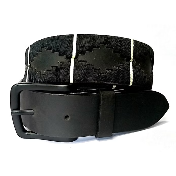 "Obsidian Night" Hand-Stitched Polo Belt