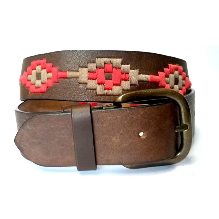 "Canyon Ember" Open-Weave Polo Belt