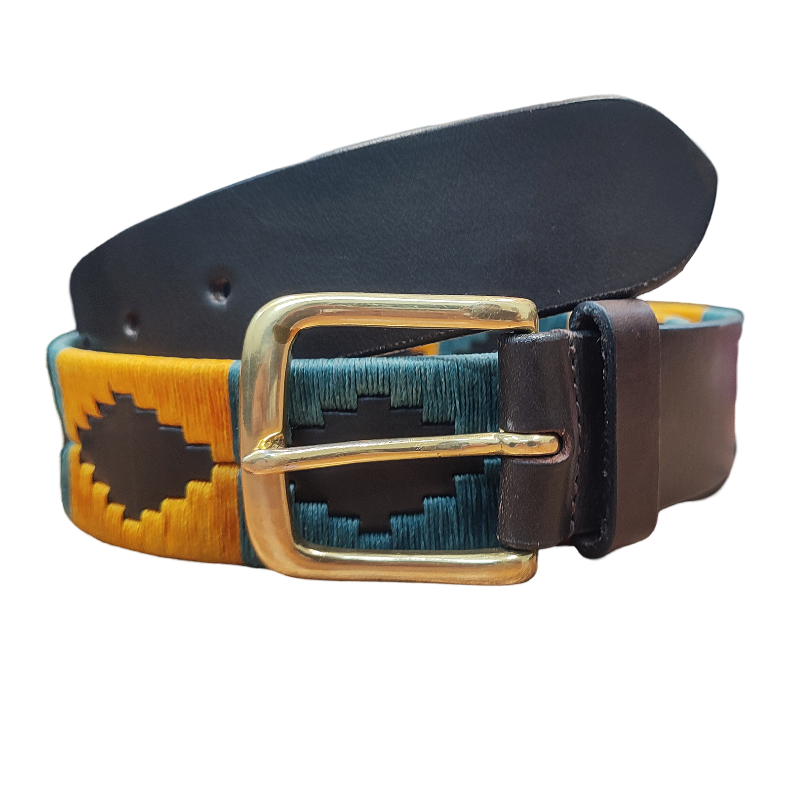 "Regal Teal" Hand-Stitched Polo Belt