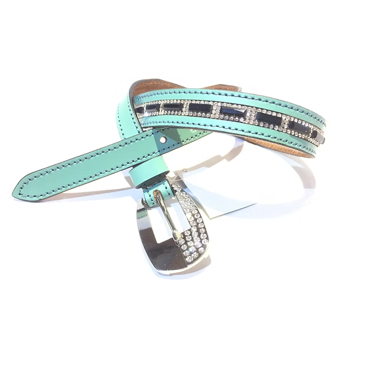 Aqua "Midnight Jewel" Crystal Riding Belt