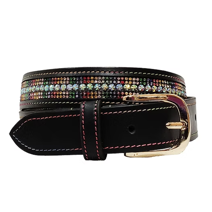 Onyx "Aurora Prism" Multi-Crystal Riding Belt