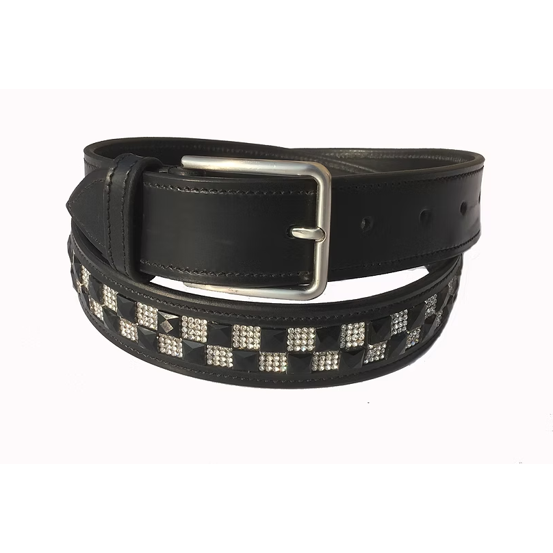 Onyx "Diamond Checkers" Studded Riding Belt
