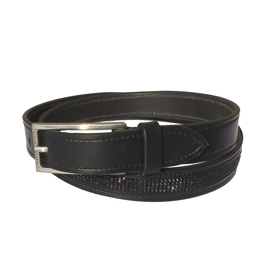 Onyx "Shadow Sparkle" Triple-Row Riding Belt