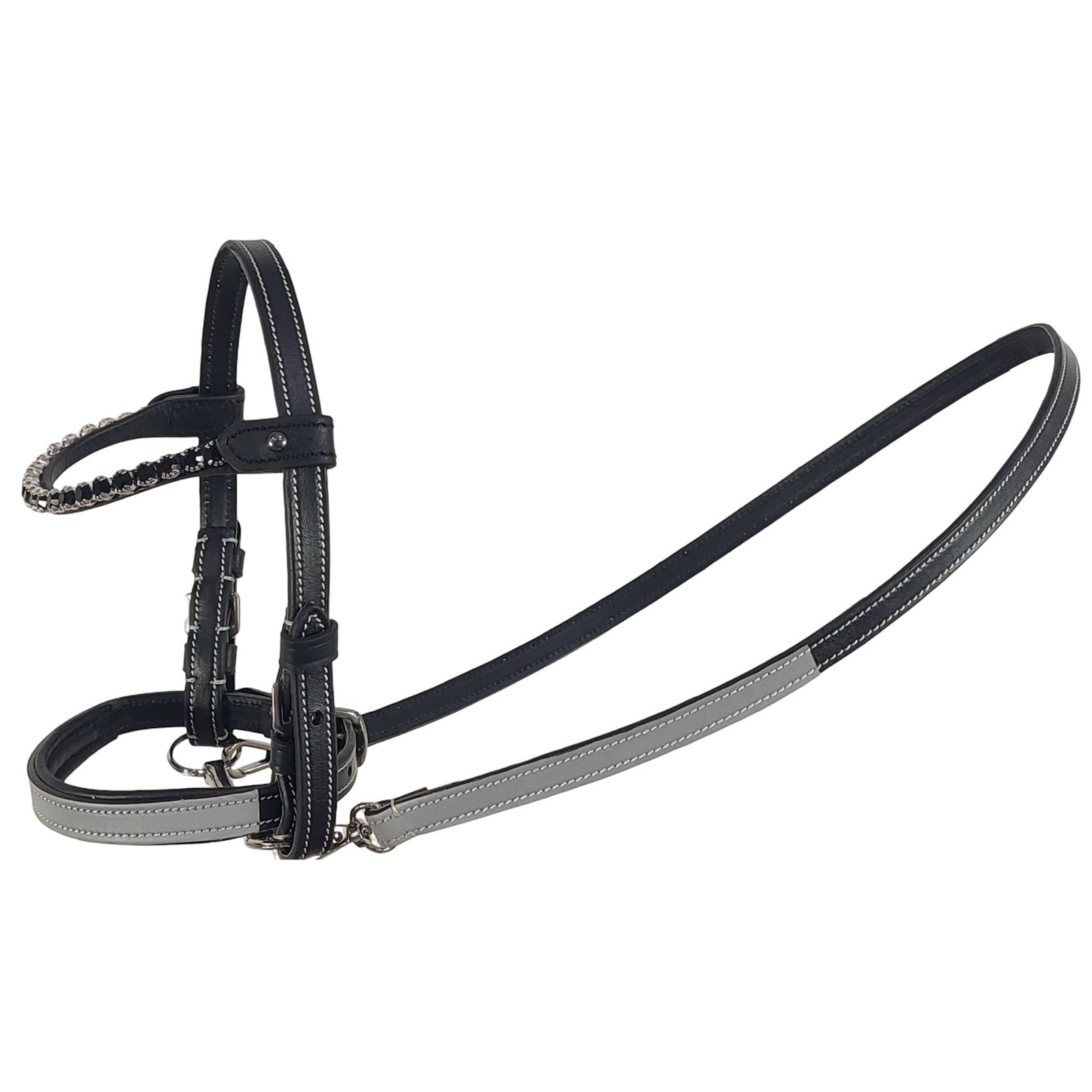 Silver-Shadow Stealth Bridle & Rein Set