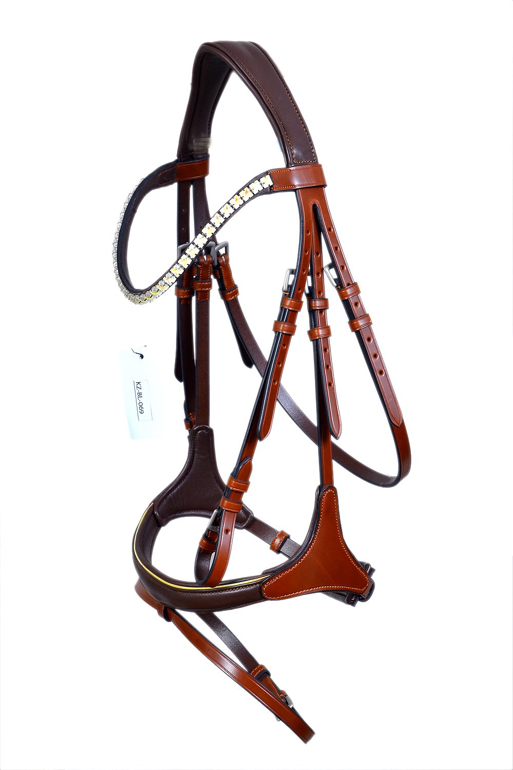 HIgh  Anatomical Brown Flash Bridle
