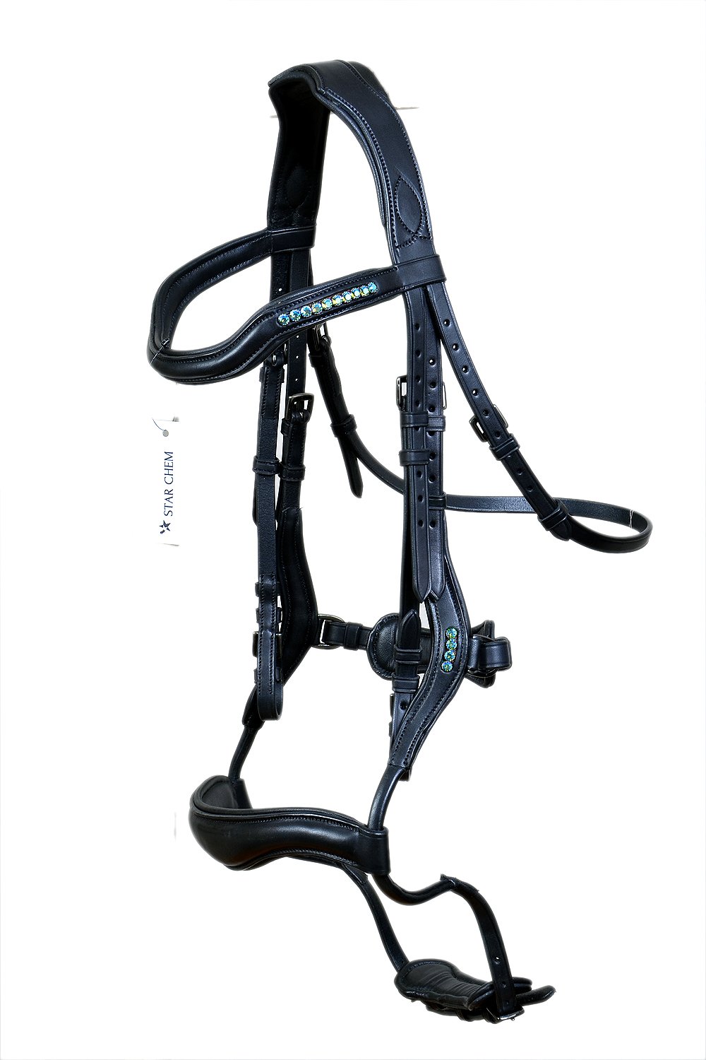 Black Anatomical Drop Noseband Bridle