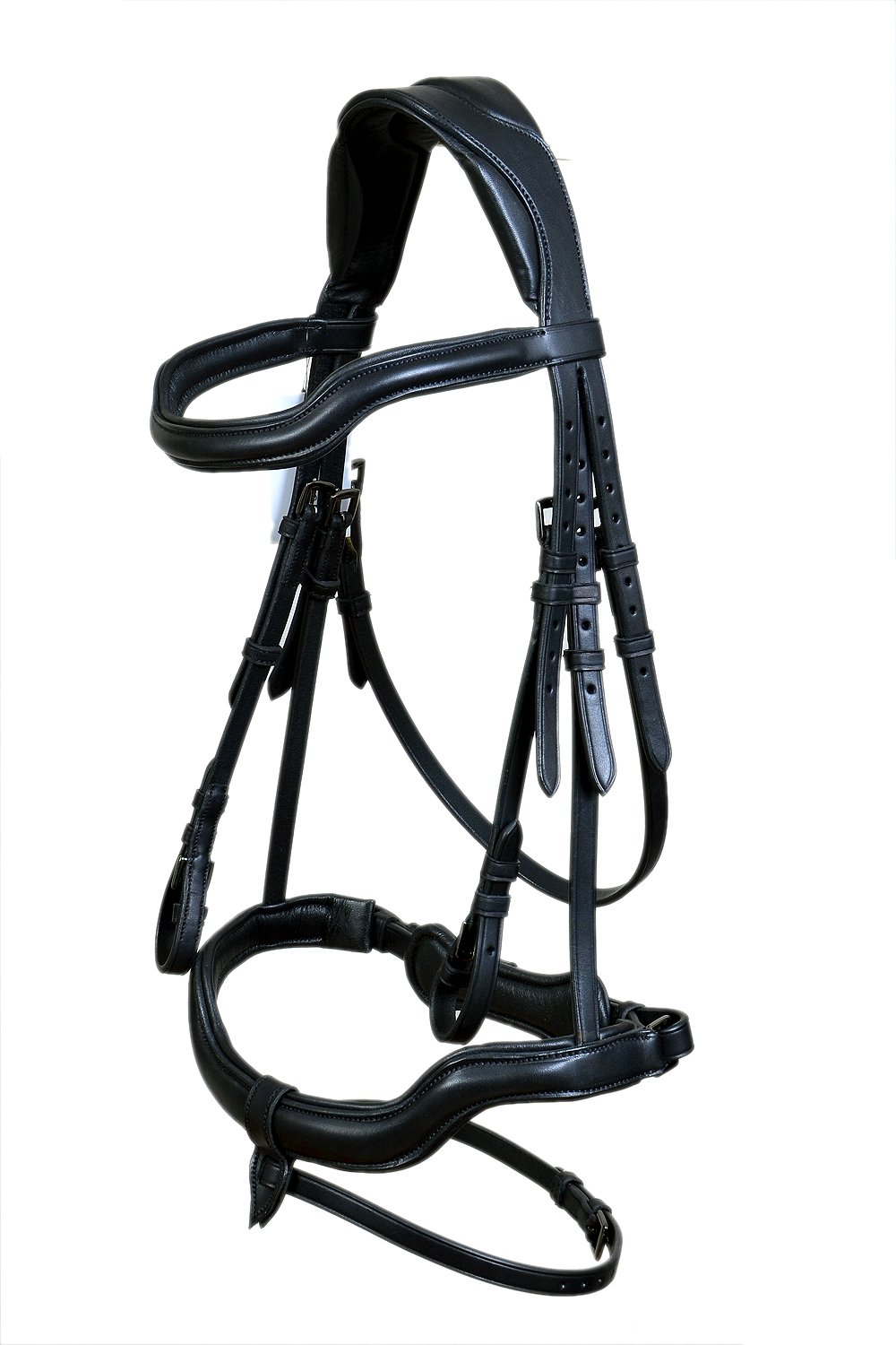 Modern Anatomical Black Drop Noseband Bridle