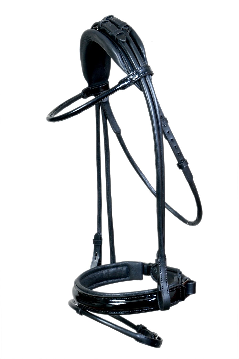 Elite Black Patent Leather Comfort Bridle