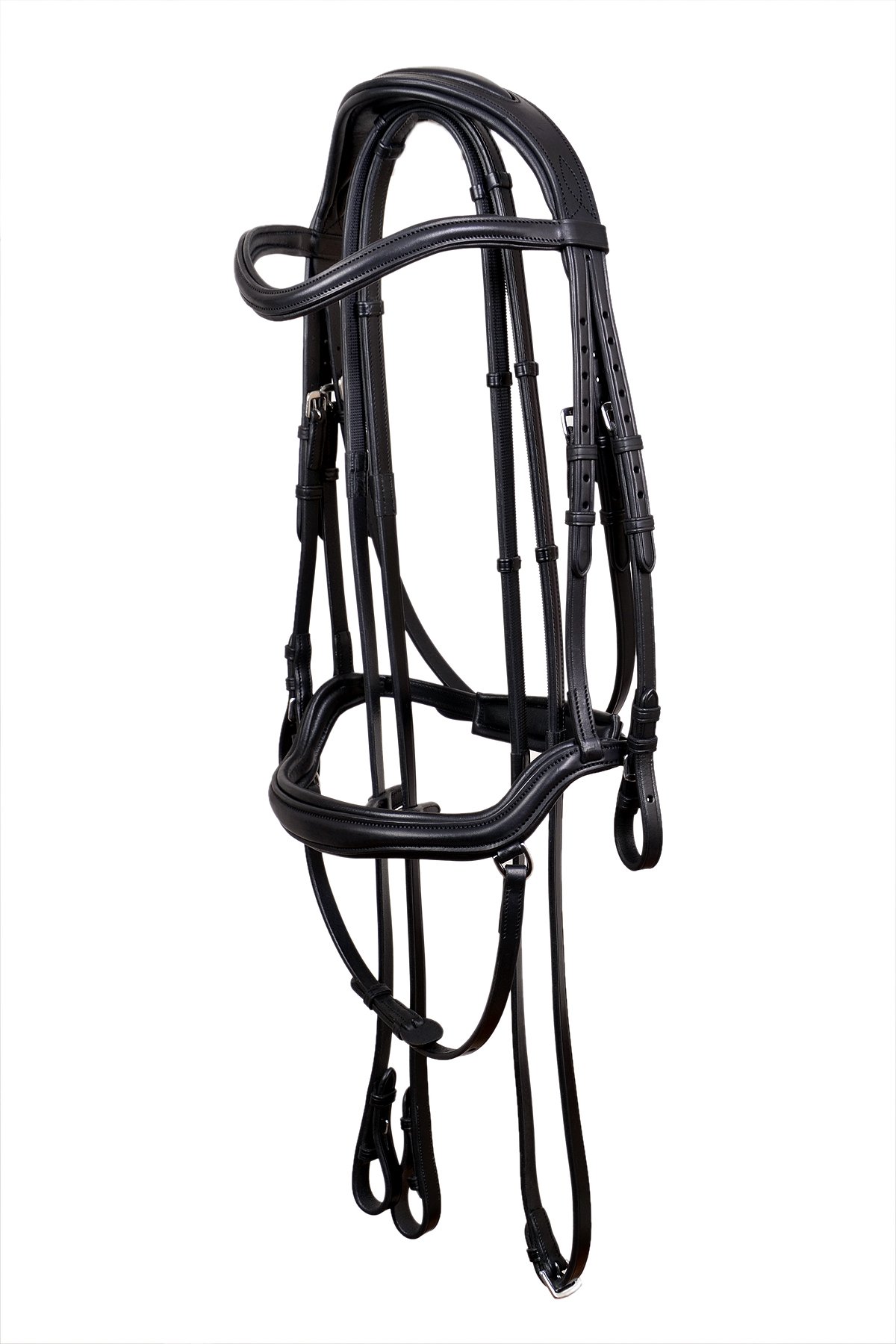 Midnight Flex Anatomical Bridle with reins