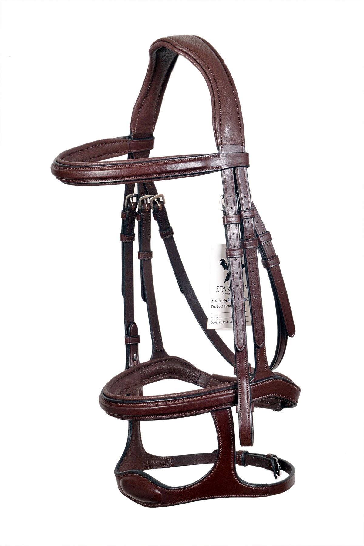 Elegant Havana Brown Anatomical Bridle