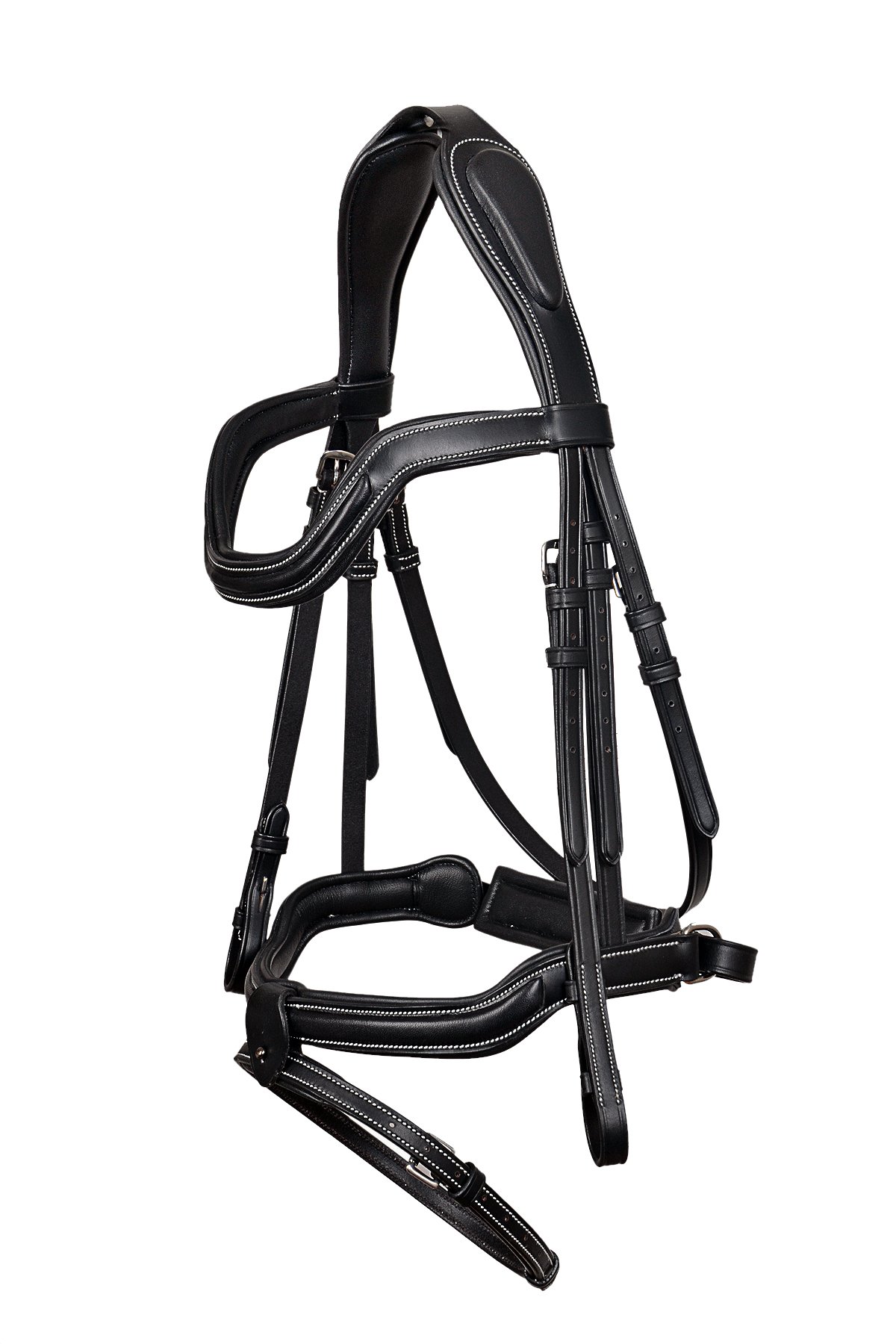 Black Contrast Stitch Anatomical Bridle