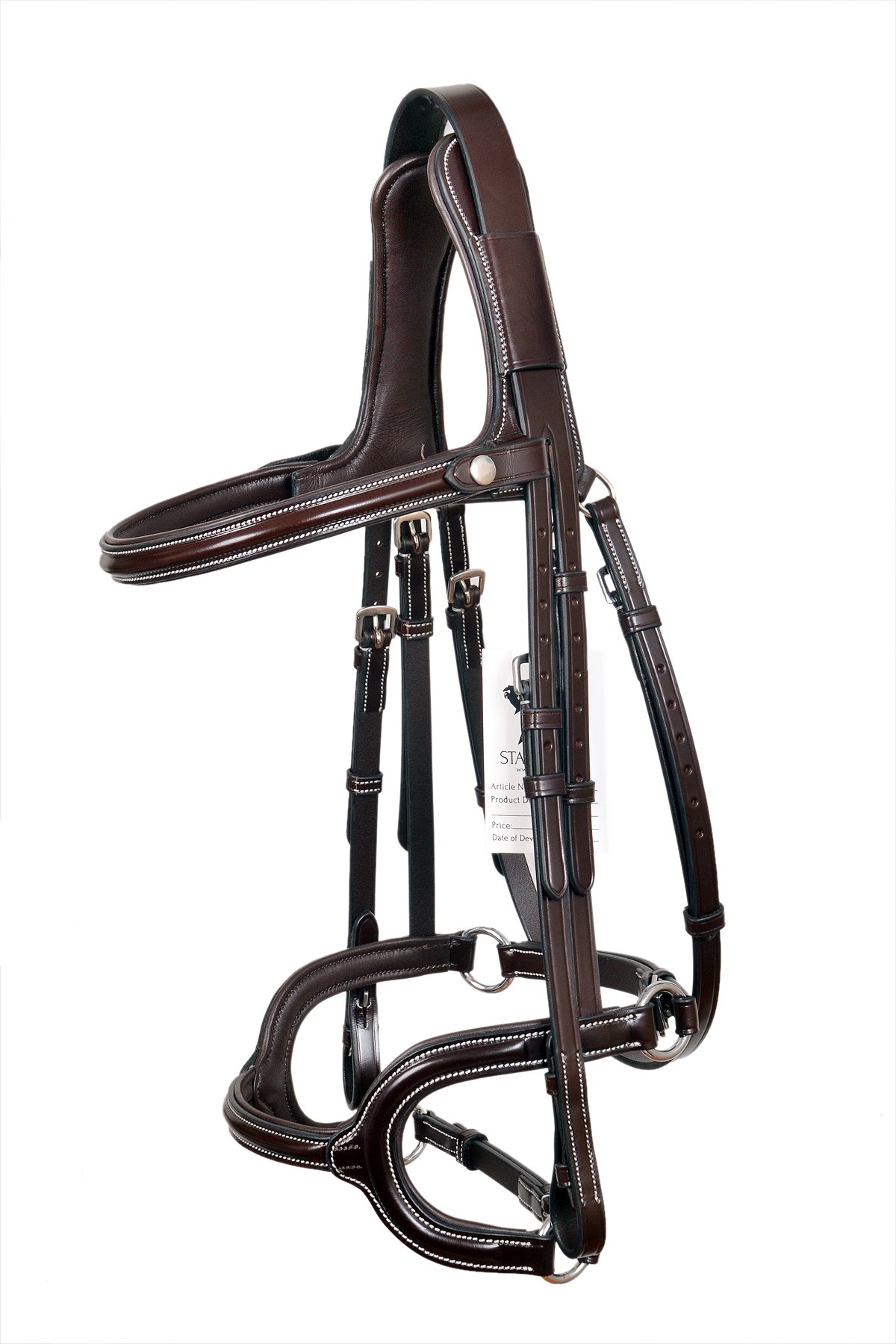 Elite Havana Contrast Stitch Anatomical Bridle