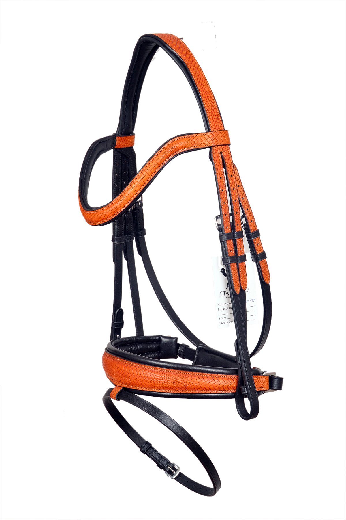 Signature Orange Woven Anatomical Bridle