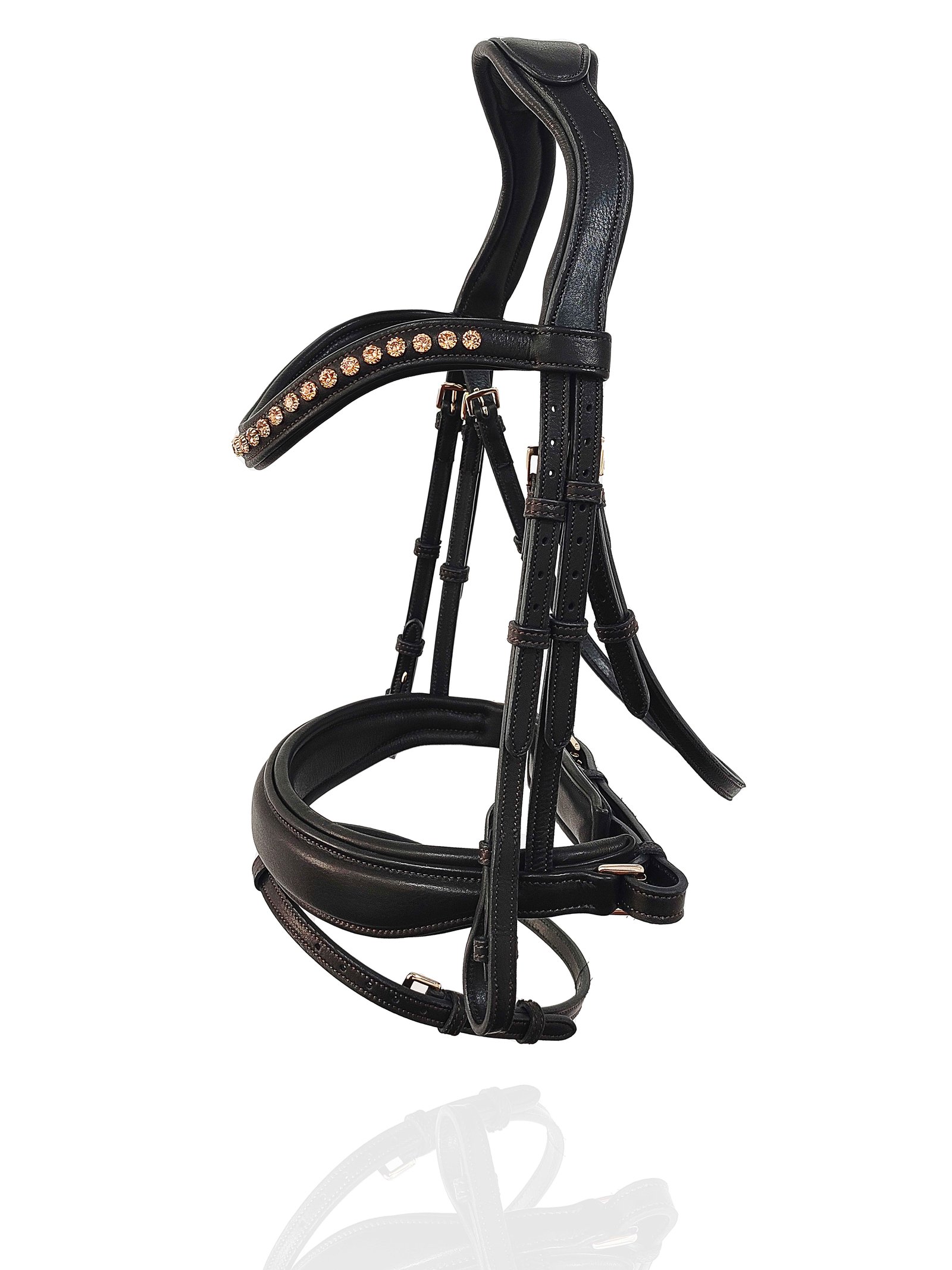 Black Diamond Edition Anatomical Bridle with Rose Gold Crystals