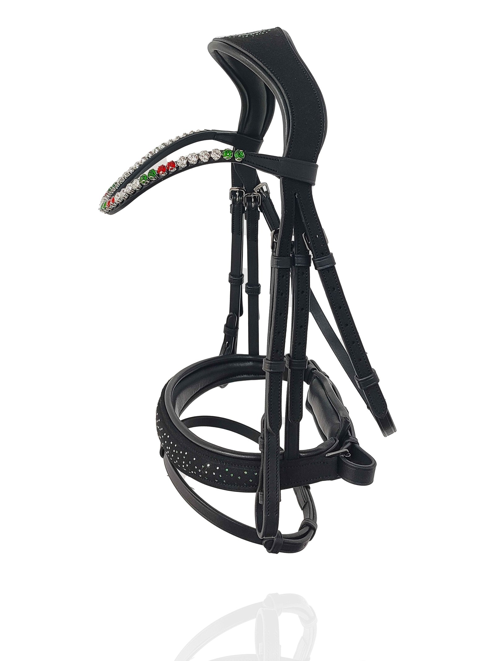 Italia Edition Anatomical Bridle with Flag-Inspired Crystals
