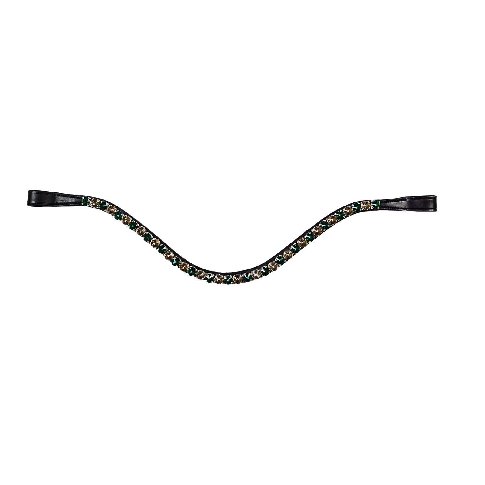 Emerald & Champagne Crystal Wave Browband