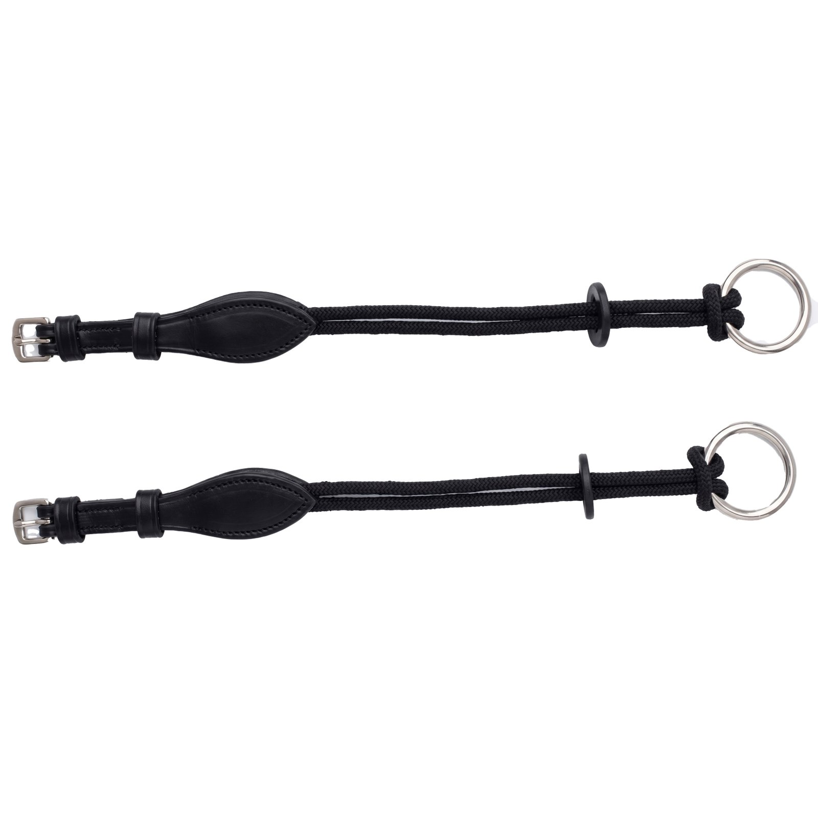Leather & Rope Gag Bridle Cheekpieces (Pair)