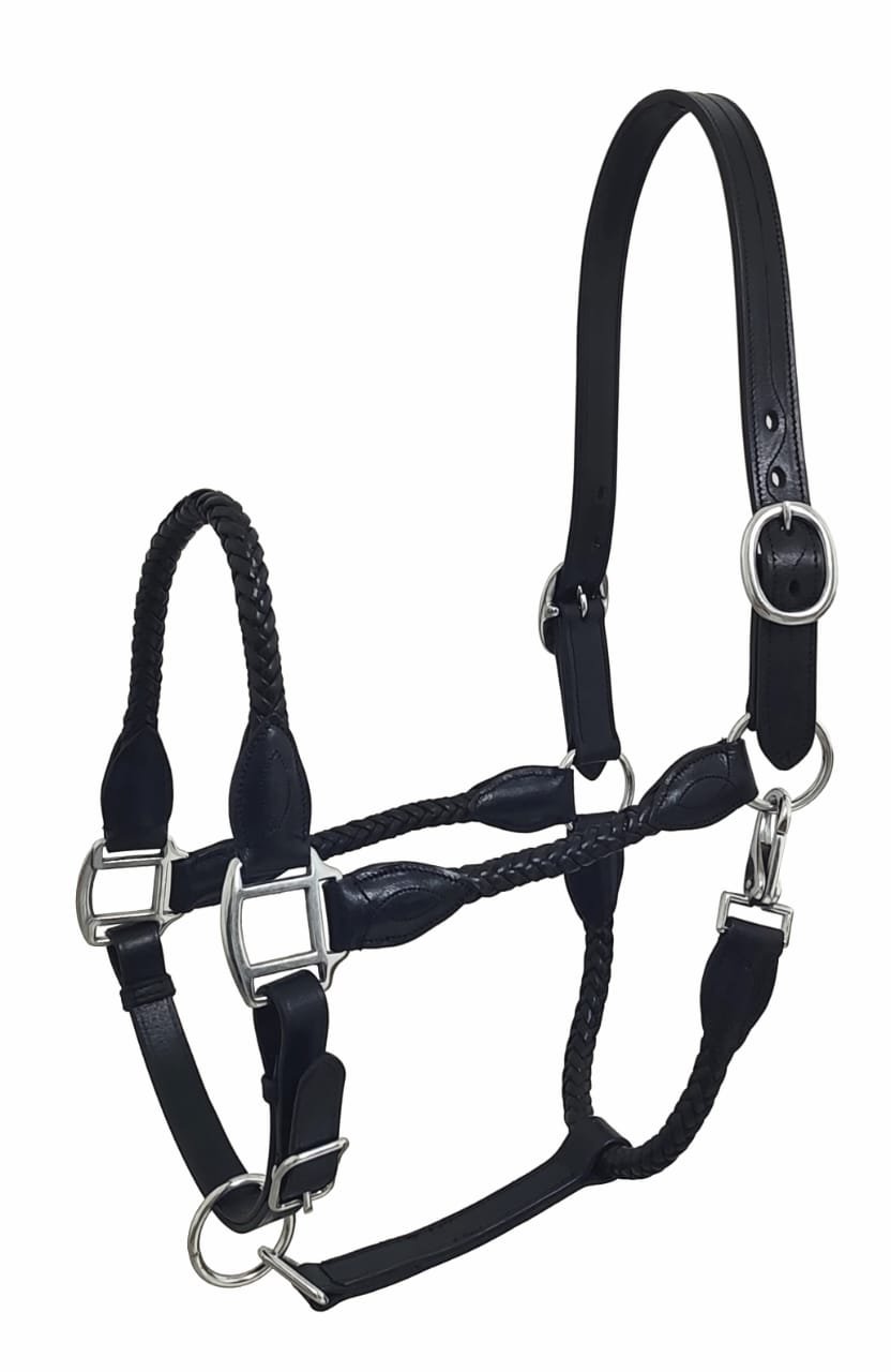 Patent Leather Show Halter with Crystal Accents