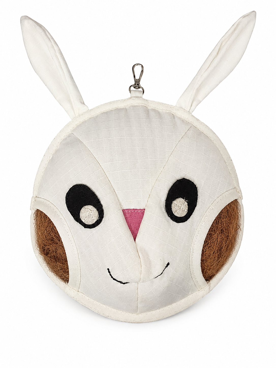 Handcrafted Cotton Canvas & Jute Bunny Rabbit Horse Toy / Treat Feeder