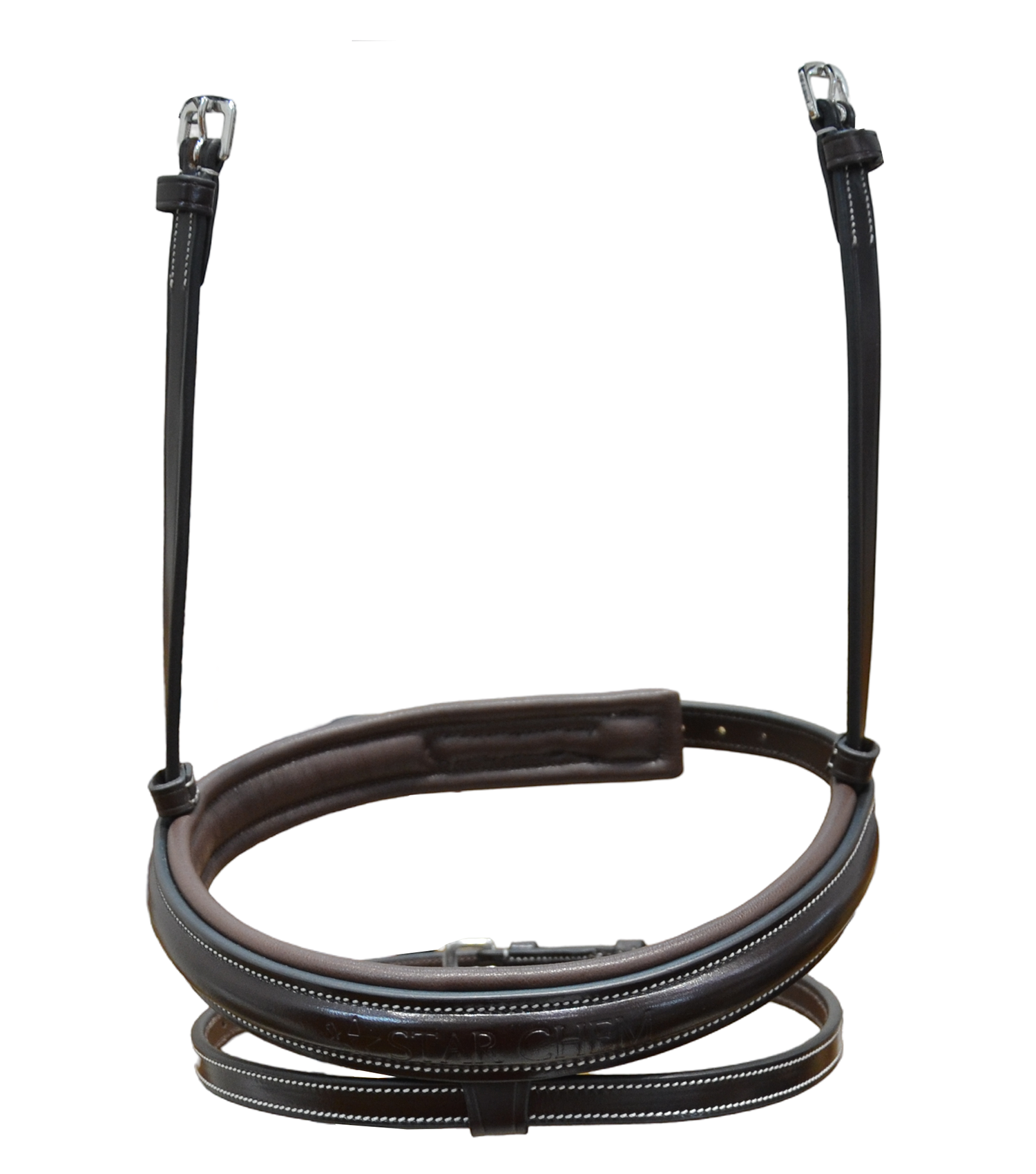 Raised Flash Noseband in Rich Havana Brown