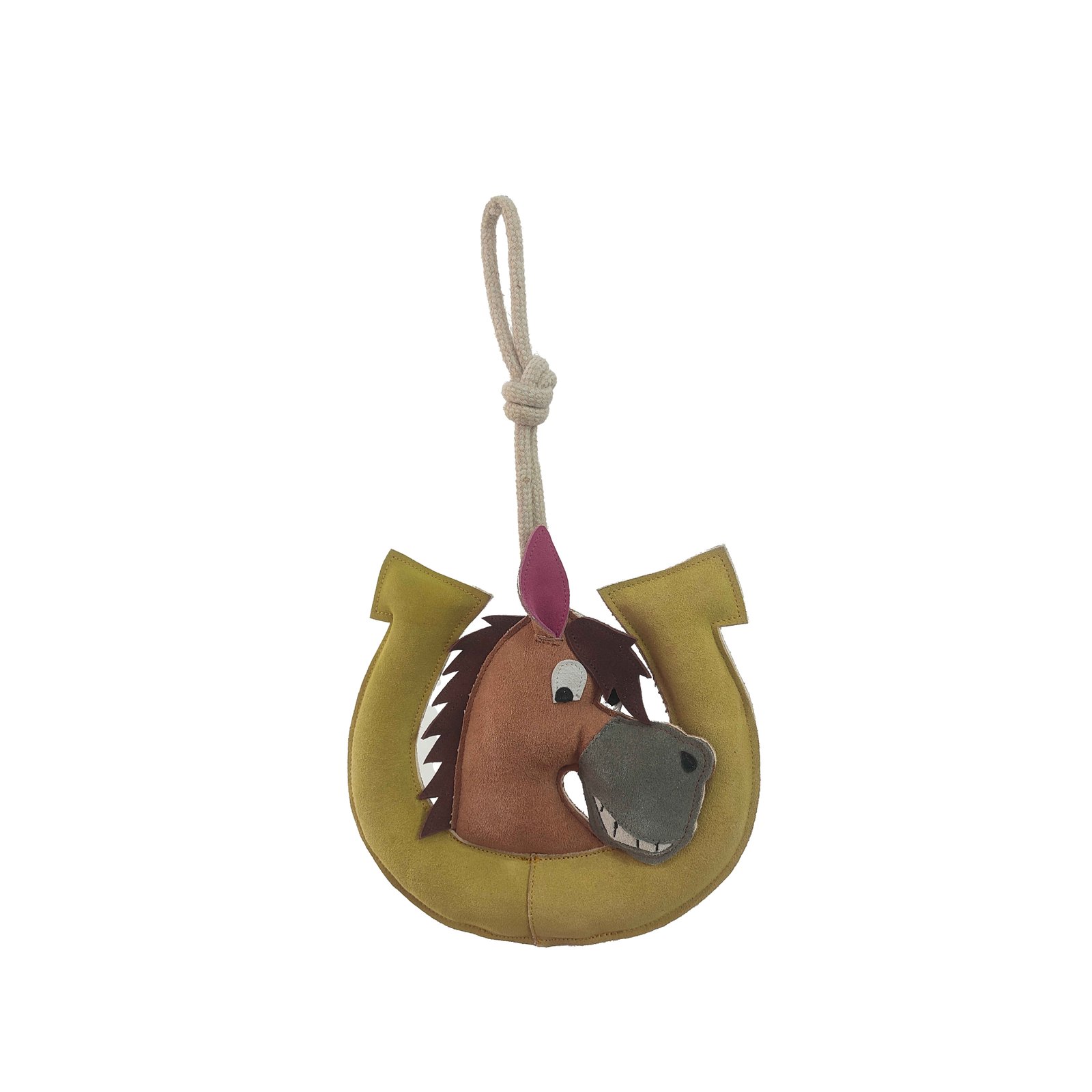 Lucky Horseshoe Suede Interactive Toy