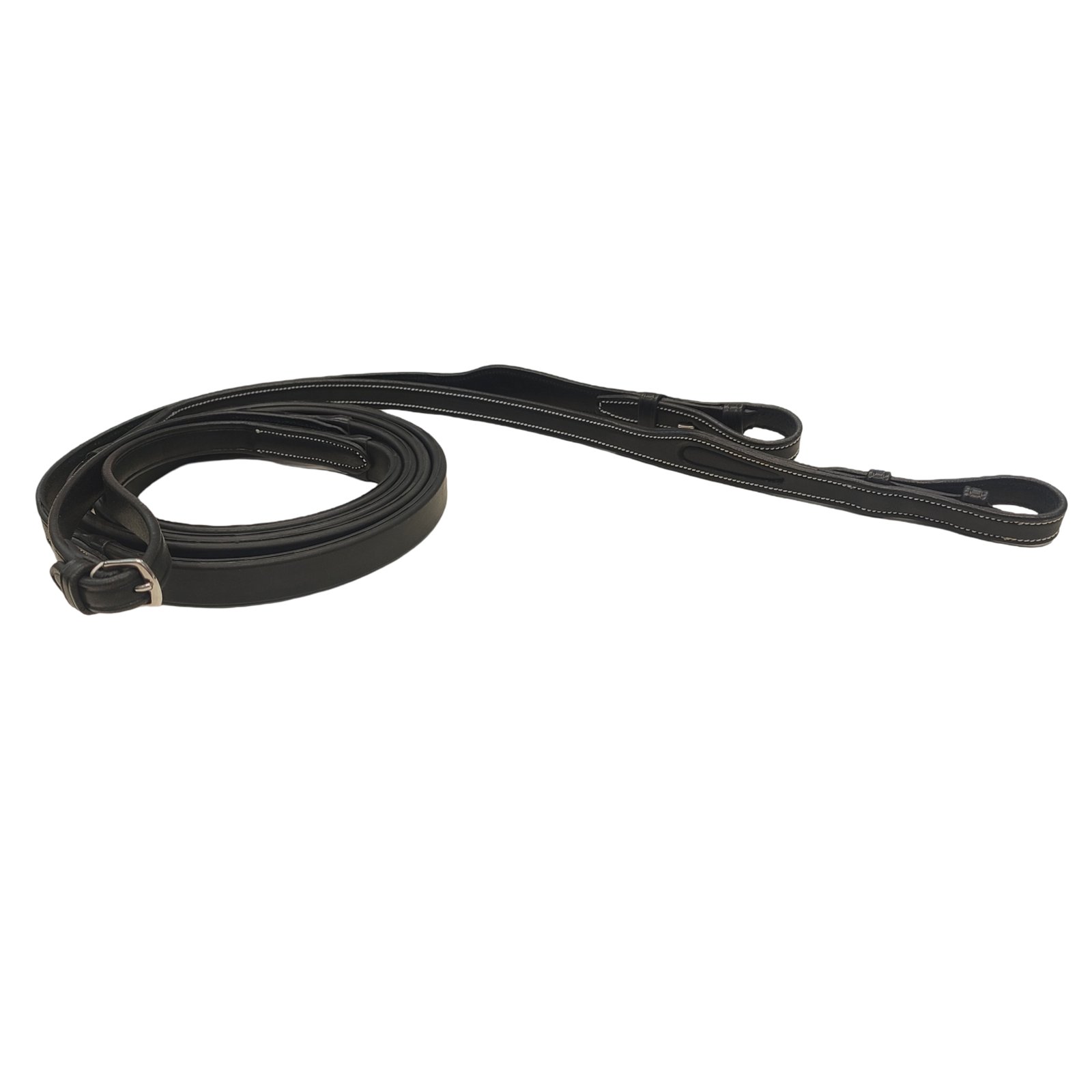 Signature Contrast-Stitch Padded Reins