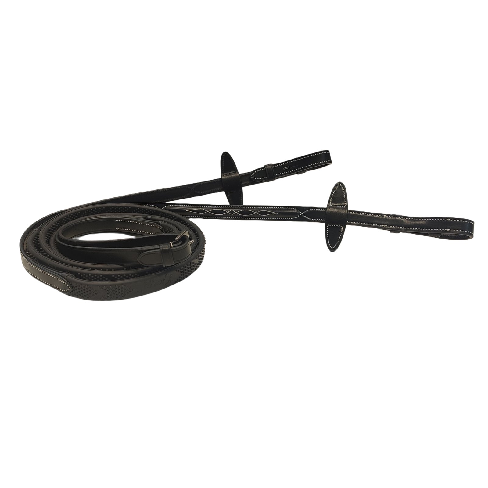 Signature Onyx Rubber-Grip Reins with Arctic Detail