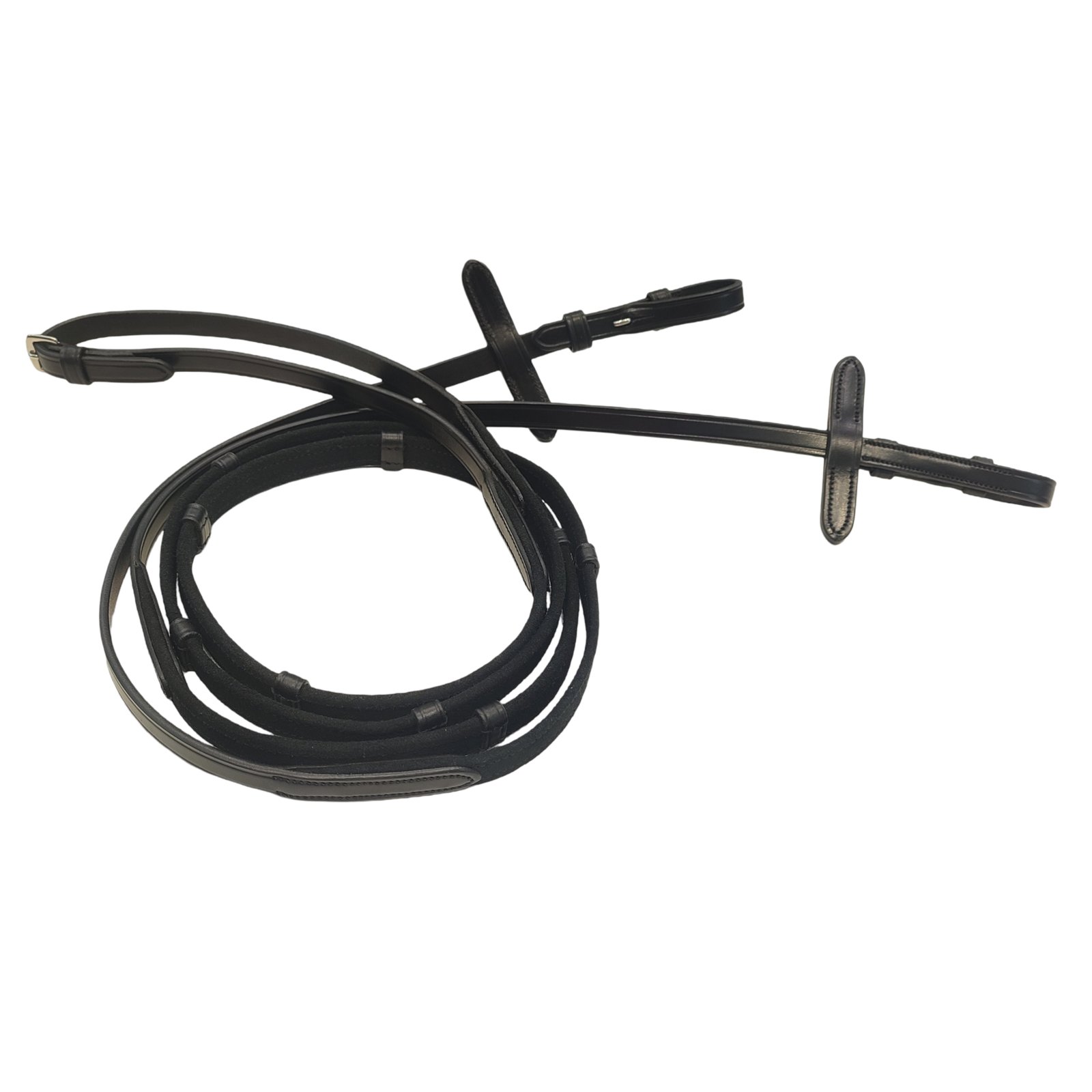 Professional Web-Grip Training Reins with Leather Stops