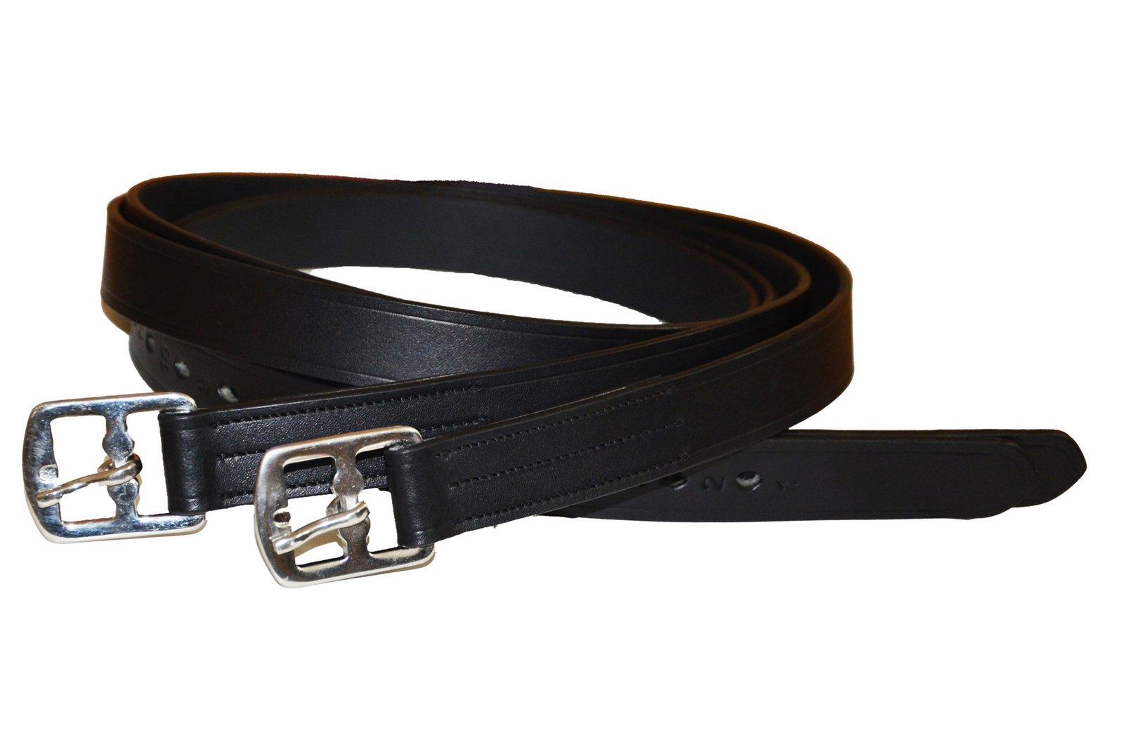 Black Leather Stirrup Leathers