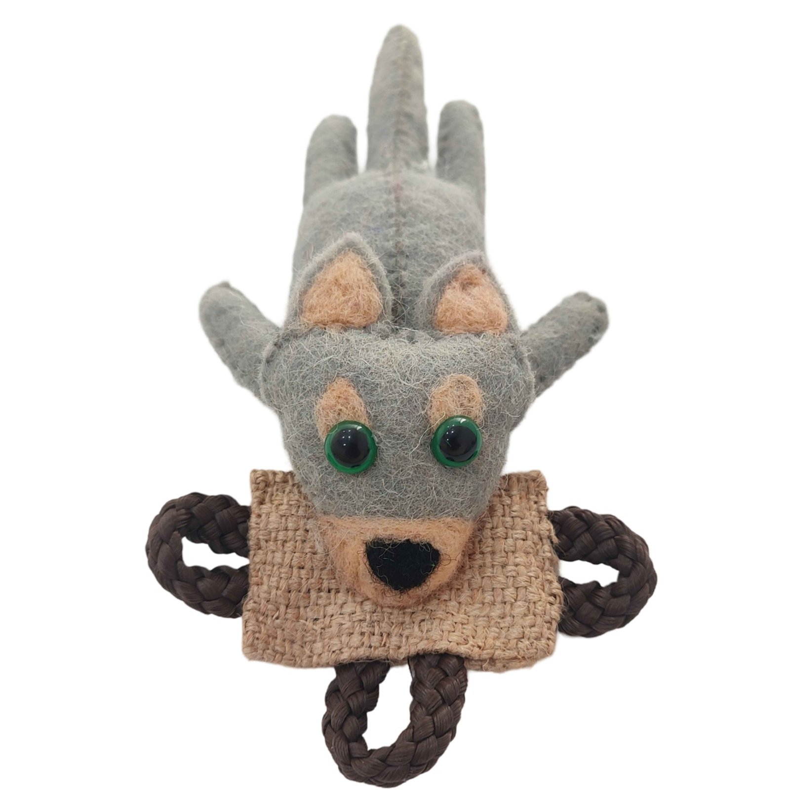 Timber Wolf Jute & Felt Kicker Toy