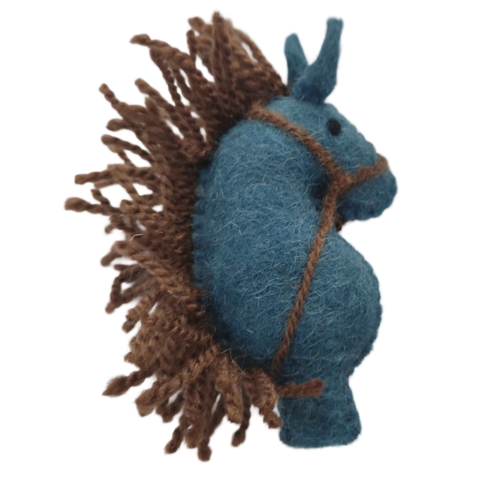 Felted Pony Yarn-Mane Batting Toy