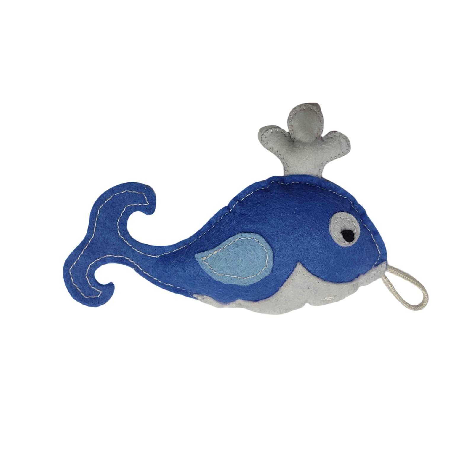Moby Blue Felt Whale Toy
