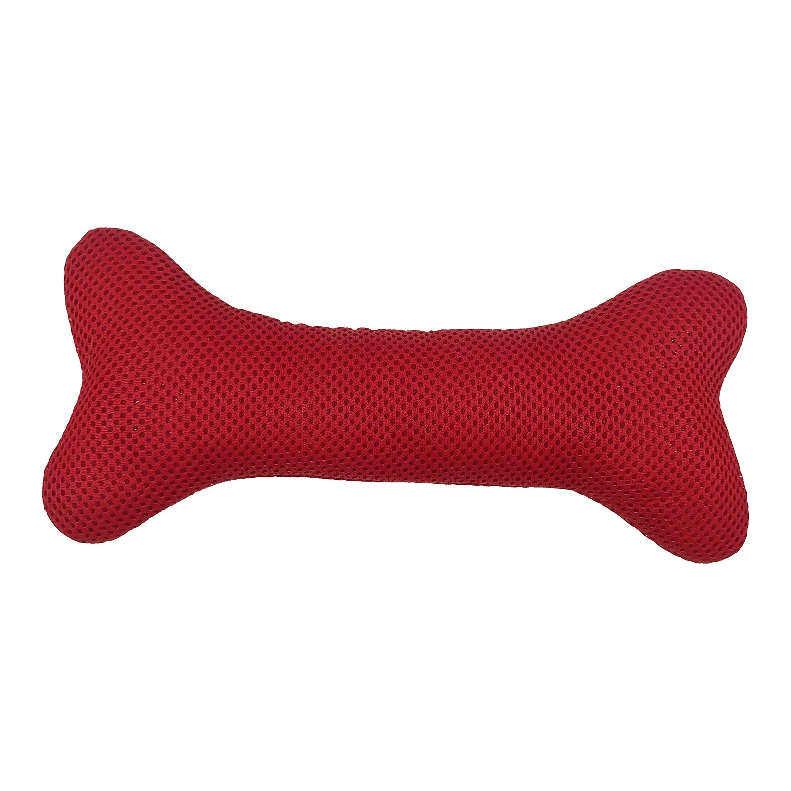 Vibrant Red Mesh Bone Chew Toy