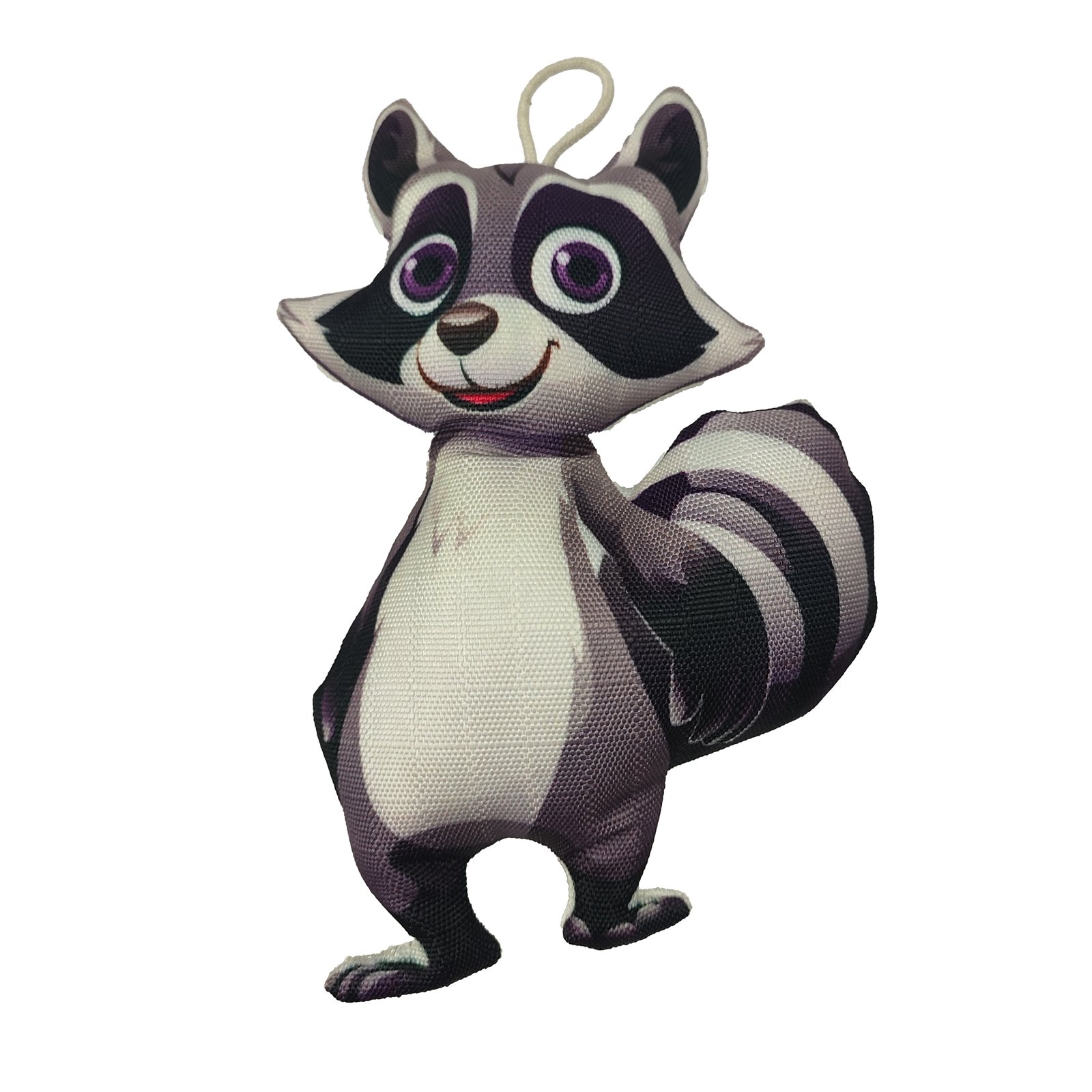 Interactive Printed Raccoon Plush Cat Toy