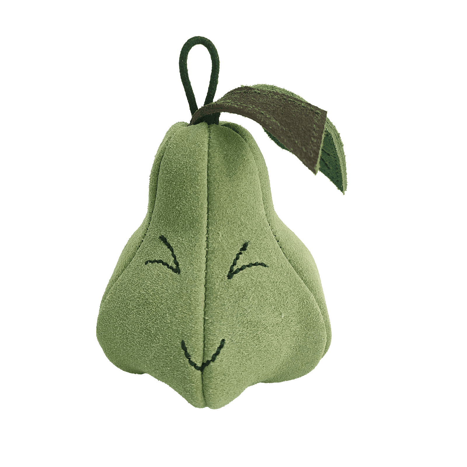 Playful Pear Character Suede Plush Cat Toy