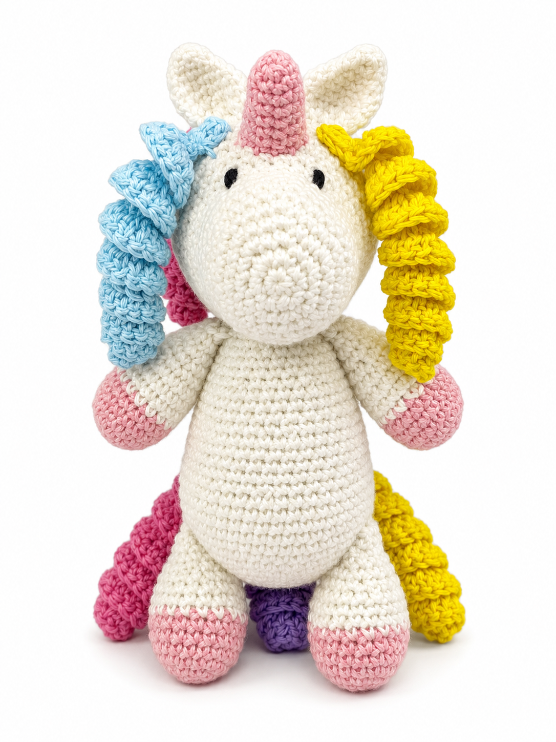 Handcrafted Rainbow Unicorn Crochet Amigurumi Plush Toy