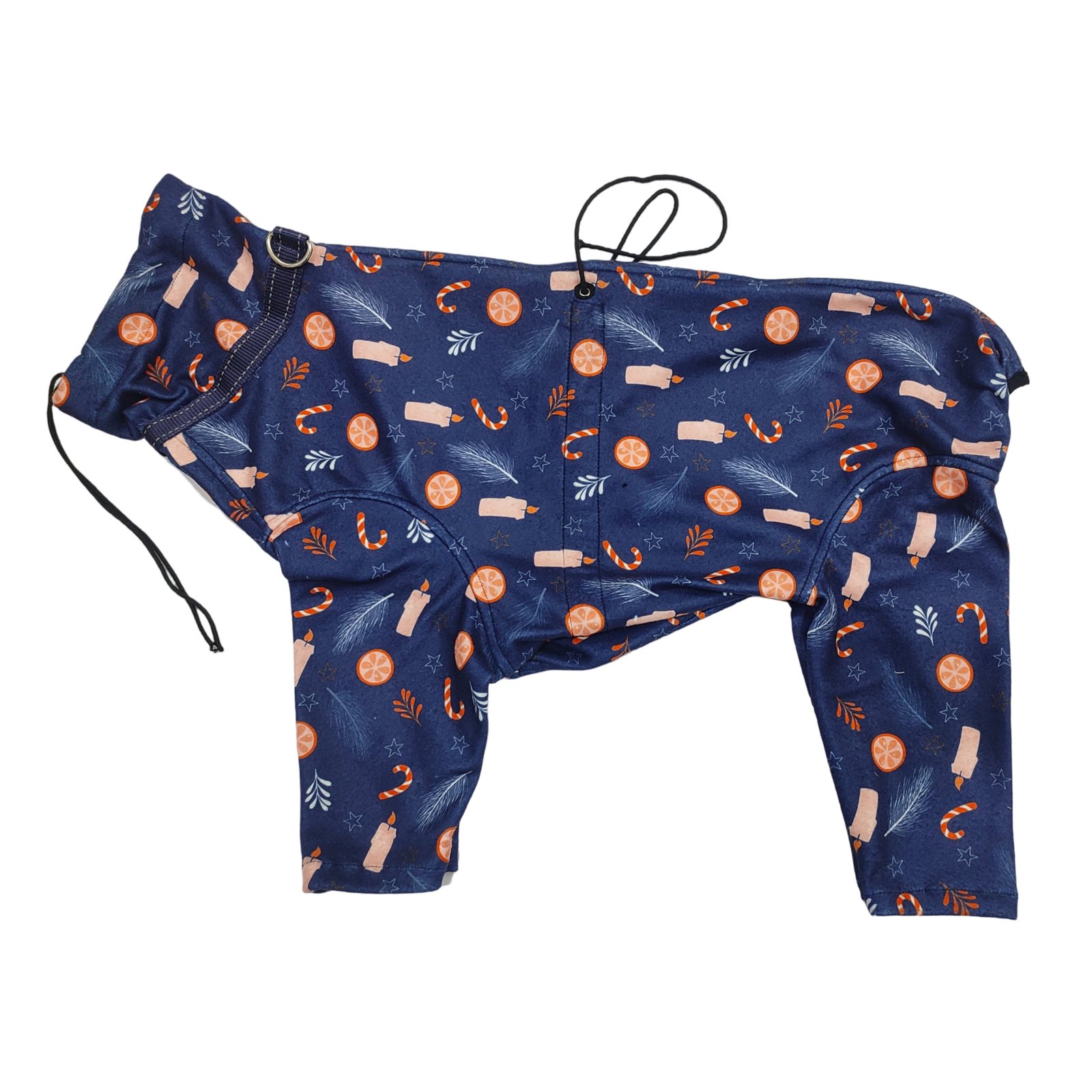 Festive Winter Full-Body Dog Bodysuit