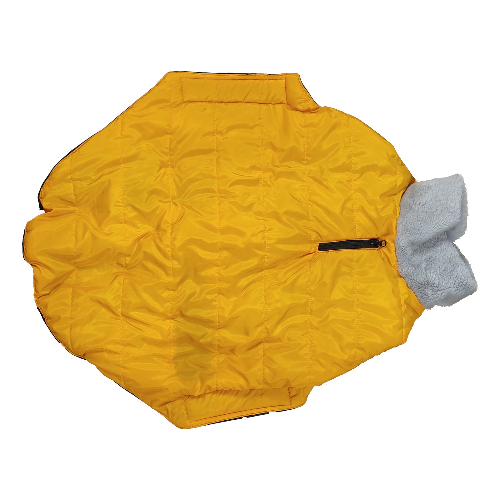 Vibrant Yellow Quilted Winter Dog Coat