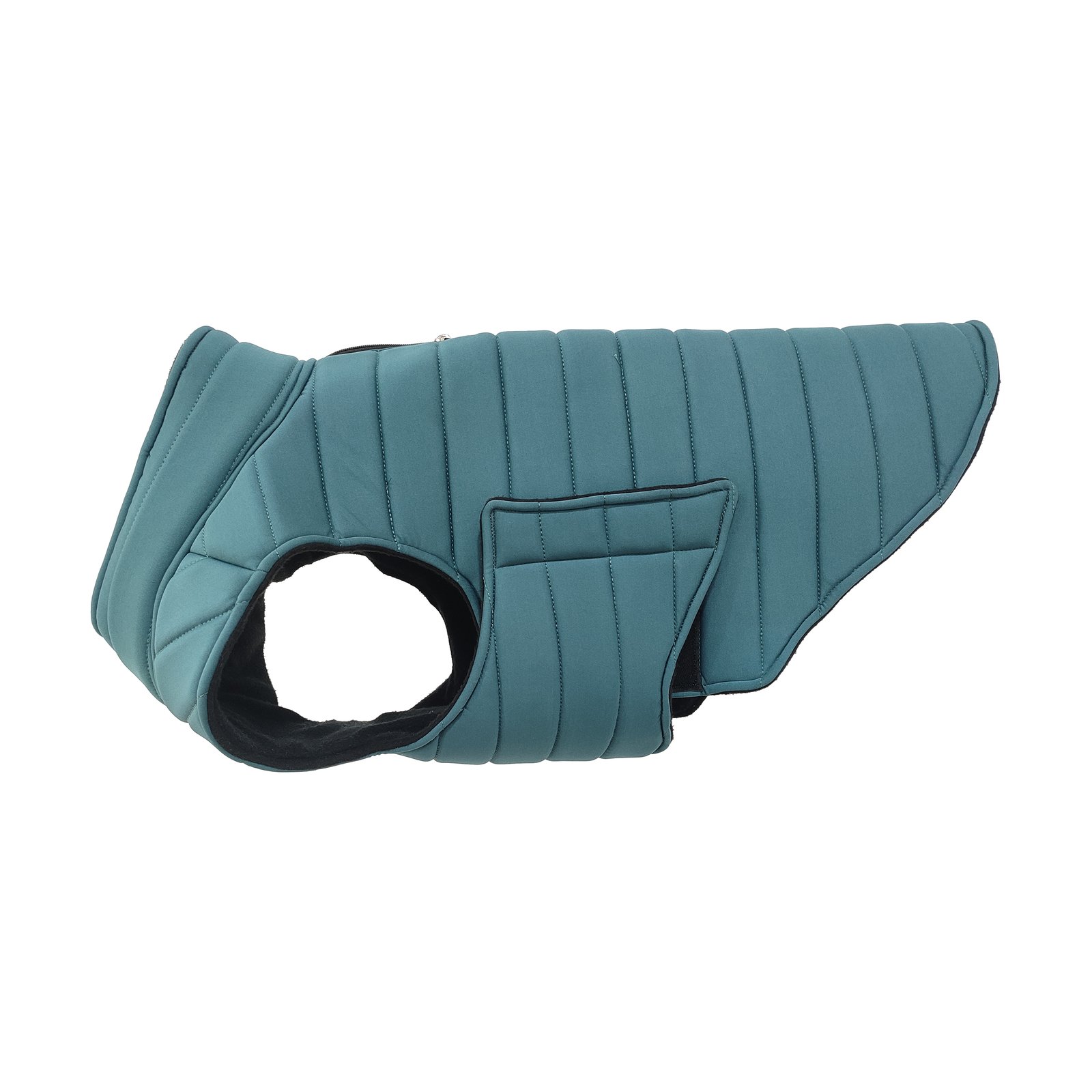 Teal Ribbed Wrap Dog Coat