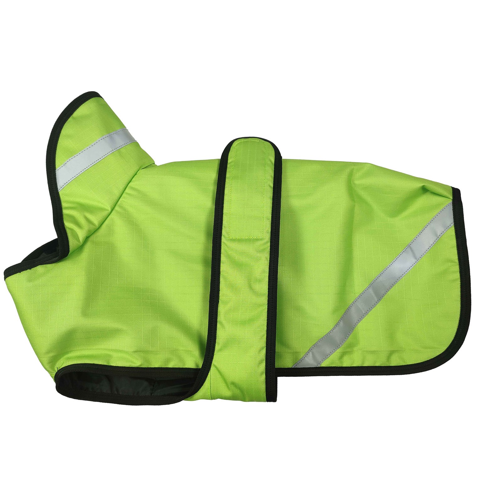 High Visibility Neon Green Waterproof Dog Coat.