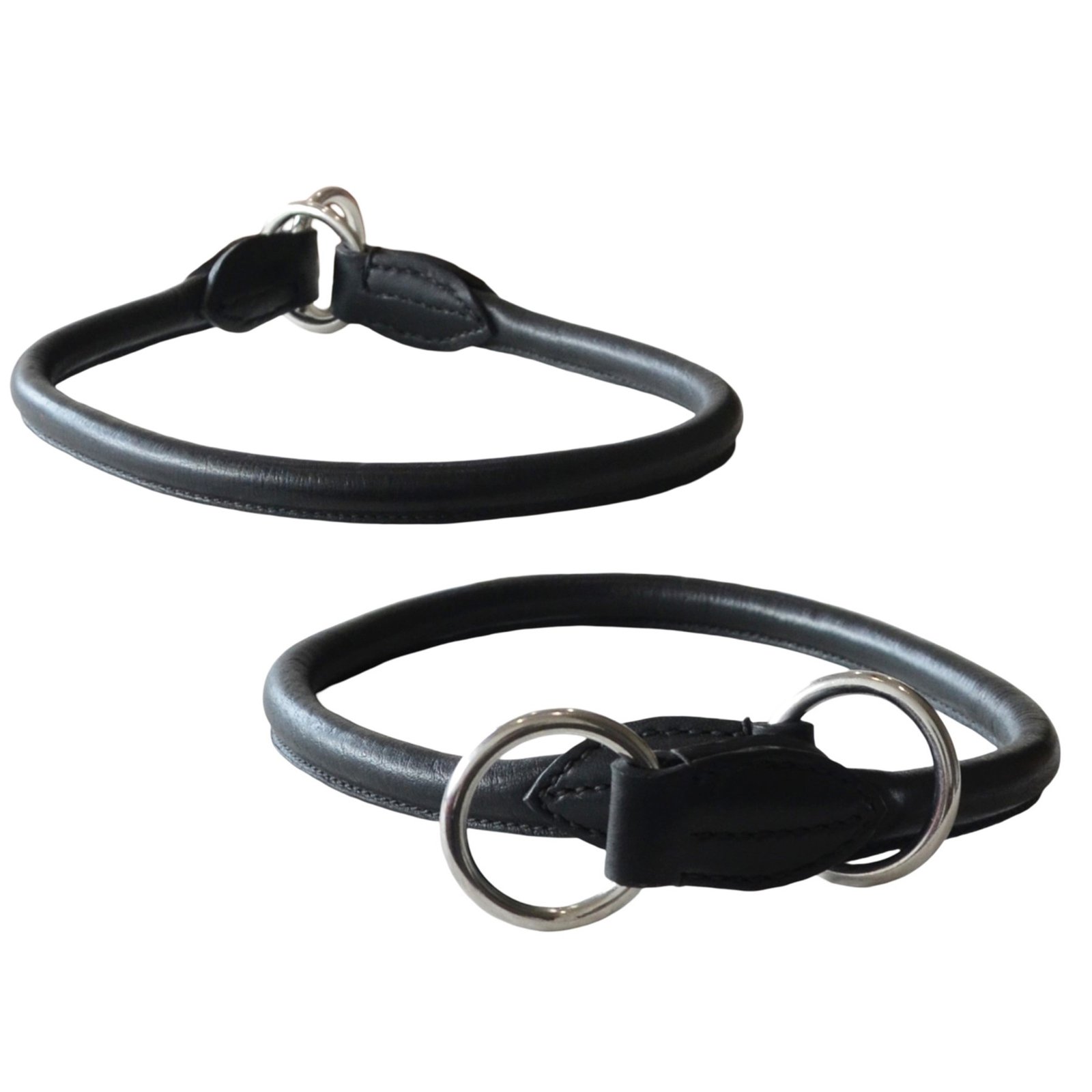 Classic Round Leather Dog Collar